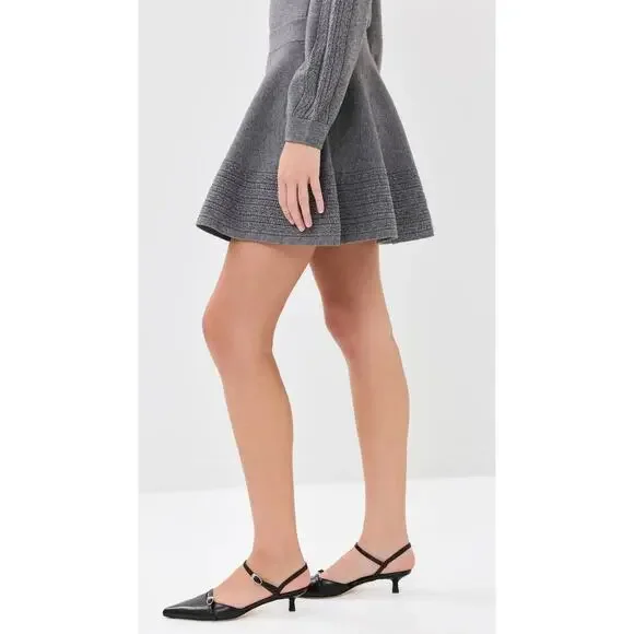 Tuckernuck Hill House Gray Constantine Knit Mini Skirt Size Medium - Picture 3 of 8